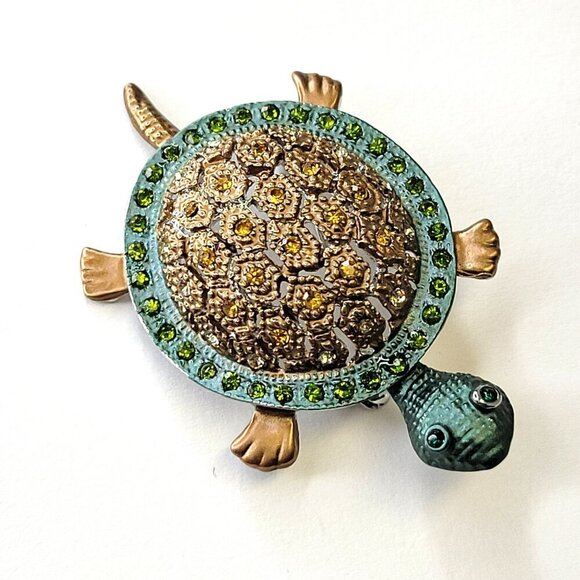 Sea Turtle Brooch Pin Tortoise Brooch - Picture 2 of 10